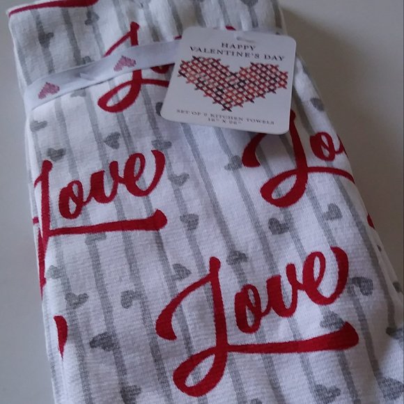 Love Words Print Kitchen Towel 2 Pack - Picture 10 of 16